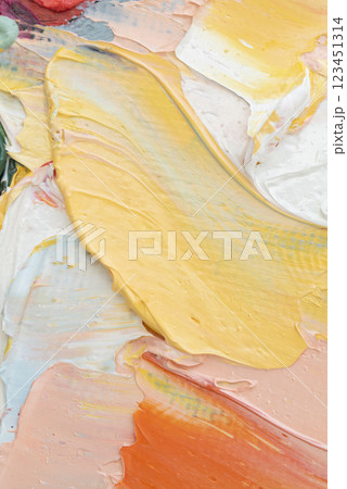 Colorful oil painting fragments showcasing vibrant palette knife techniques for artistic expression 123451314