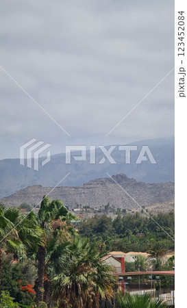 Vertical photography of view to the mountains, Canary Island 123452084