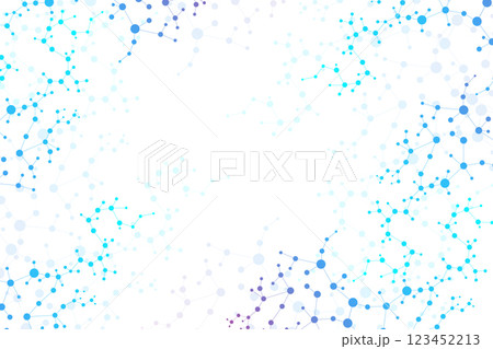 Structure molecule and communication. Dna, atom, neurons. Scientific concept for your design. Connected lines with dots. Medical, technology, chemistry, science background. Vector illustration. 123452213