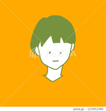 可愛い女性の顔 123452360