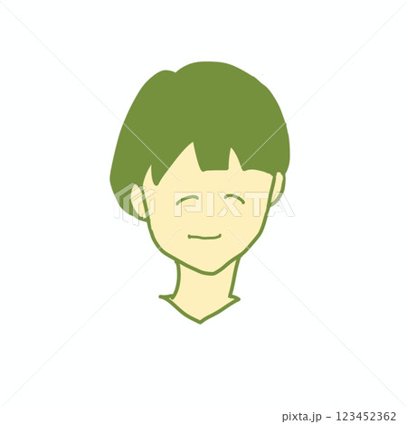 可愛い女性の顔 123452362