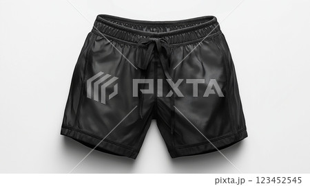 Stylish black athletic shorts designed for comfort during exercise 123452545