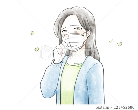 マスクをする女性 123452690