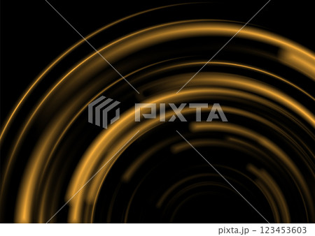 Orange round smooth lines abstract futuristic tech background 123453603