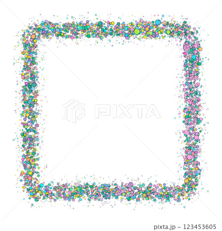 Abstract square frame of colorful sparkling dots concept design 123453605