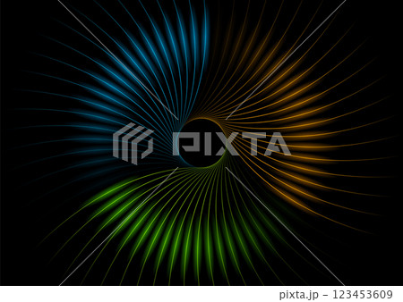 Colorful minimal circular lines abstract futuristic tech background Colorful minimal circular lines abstract futuristic tech background 123453609