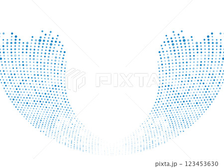Bright blue minimal dotted waves abstract background 123453630
