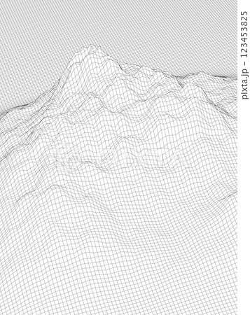 地形のワイヤーフレームイメージバックグラウンド ベクターイラストレーション 地形のワイヤーフレームイメージバックグラウンド ベクターイラストレーション 123453825