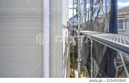 戸建て家屋の外壁修繕工事 縦樋 戸建て家屋の外壁修繕工事 縦樋 123453840