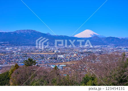神奈川県小田原市曽我の市街地の眺望(小田原市,富士山,矢倉岳など) 123454131