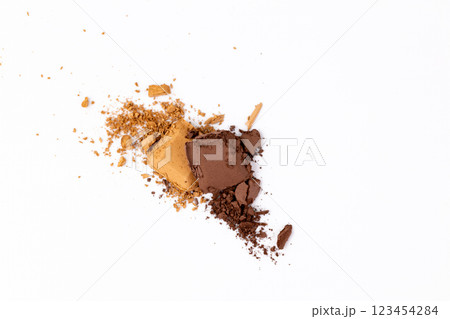 A Vibrant Display of Various Ground Powders Captured in a Minimalist Style Against a Clean, White Background for Artistic Imagery and Culinary Inspiration 123454284