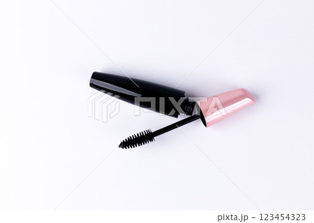 Stylish Black Mascara Tube with Pink Cap and Brush A Must-Have Makeup Essential for Beautiful and Dramatic Eyelashes in Your Daily Beauty Routine 123454323