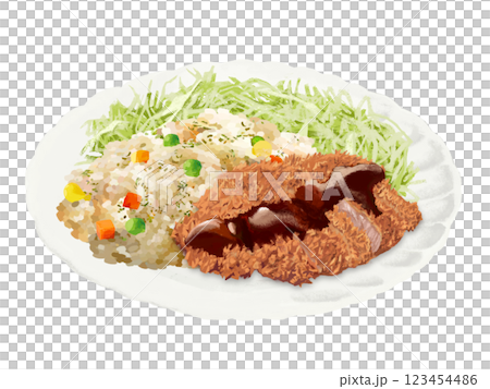 炸肉排飯（無匙） 123454486