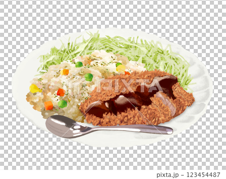 豬排飯（附湯匙） 123454487