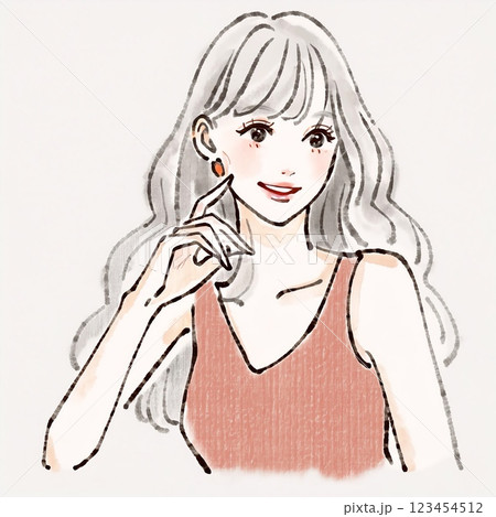 女性・女の子のイラスト素材 123454512