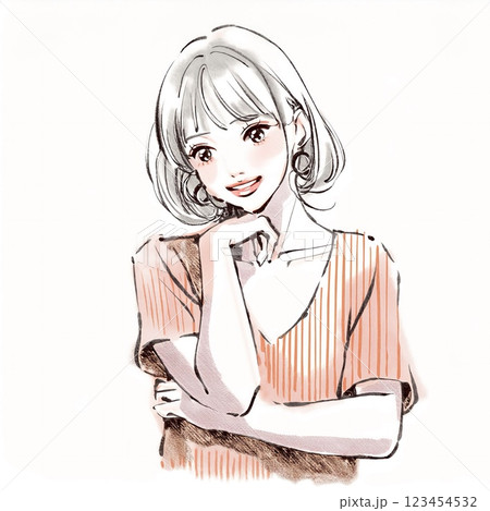 女性・女の子のイラスト素材 123454532