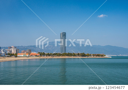 琵琶湖大津湖岸風景　大津市 123454677