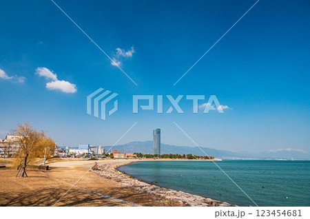 琵琶湖大津湖岸風景 大津市 琵琶湖大津湖岸風景 大津市 123454681