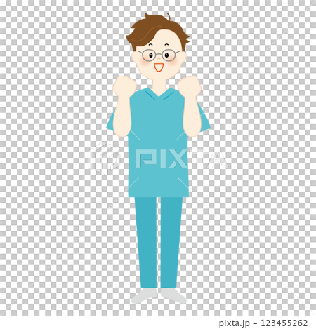 醫事工作者，男性，全身 123455262