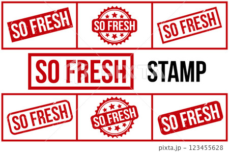 So Fresh rubber grunge stamp seal vector 123455628