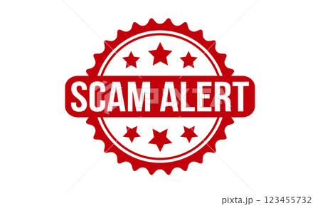 Scam Alert Rubber Stamp Seal Vector 123455732
