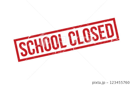 School Closed Rubber Stamp Seal Vector 123455760