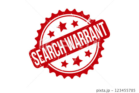 Search Warrant Rubber Stamp Seal Vector 123455785