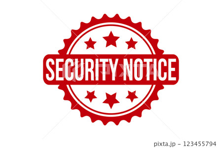 Security Notice Rubber Stamp Seal Vector 123455794