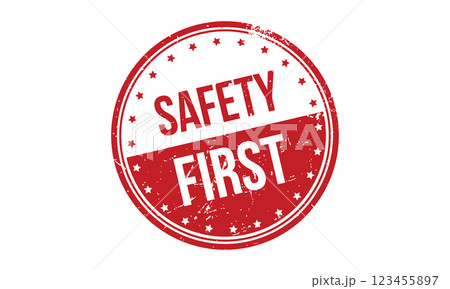 Safety First Rubber Stamp Seal Vector 123455897