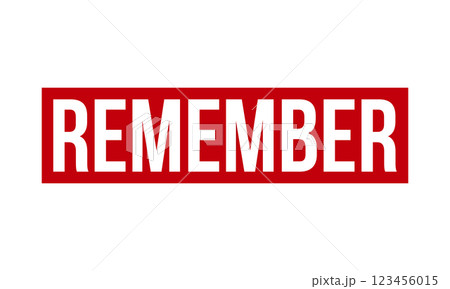 Remember Rubber Stamp Seal Vector 123456015