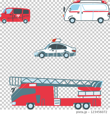 工作汽車、幫助您日常生活的汽車的庫存插圖材料， 123456072