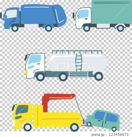 工作車庫存插圖素材 - 用於運輸和物流的汽車 123456073