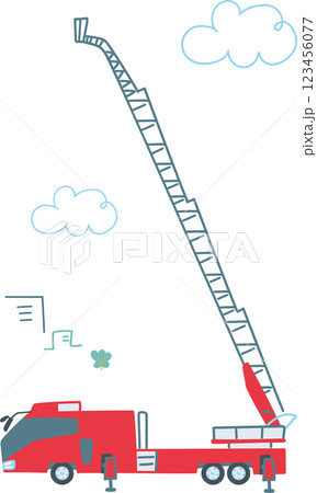 はたらくくるま　物流で大活躍　フォークリフト　ストックイラスト素材 123456077