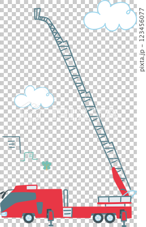 はたらくくるま　物流で大活躍　フォークリフト　ストックイラスト素材 123456077