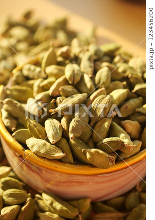 close up of Cardamom in a bowl  123456200