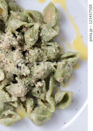 ほうれん草コンキリエのクリームソースパスタ ショートパスタ ほうれん草コンキリエのクリームソースパスタ ショートパスタ 123457508