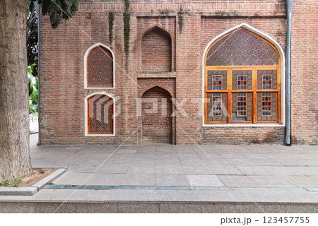 Juma Mosque of Ganja, Azerbaijan, with its red bricks facade Juma Mosque of Ganja, Azerbaijan, with its red bricks facade 123457755