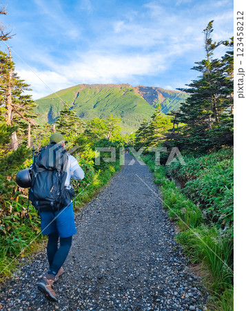 夏の御嶽山登山:田の原登山口(王滝口登山道) 夏の御嶽山登山:田の原登山口(王滝口登山道) 123458212