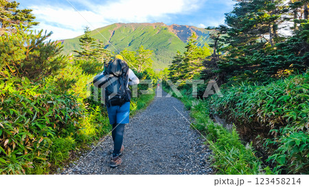 夏の御嶽山登山:田の原登山口(王滝口登山道) 夏の御嶽山登山:田の原登山口(王滝口登山道) 123458214
