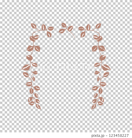 Green leaves arrangements, hand drawn leaves, branches, botanical elements illustration set. mocha mousse leaves on white Green leaves arrangements, hand drawn leaves, branches, botanical elements illustration set. mocha mousse leaves on white 123458227