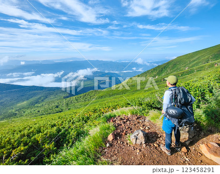 夏の御嶽山登山:王滝口登山道からの眺め 夏の御嶽山登山:王滝口登山道からの眺め 123458291