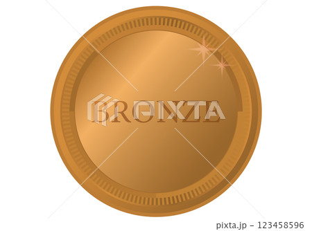 きらきら輝く銅メダルのイラスト 123458596