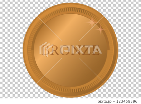 きらきら輝く銅メダルのイラスト 123458596