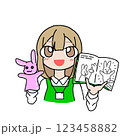 読み聞かせをする女性 123458882