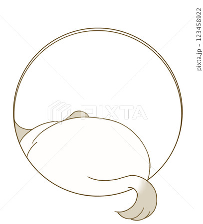 穴からしっぽだけ出てるチンチラ(パイド) 123458922