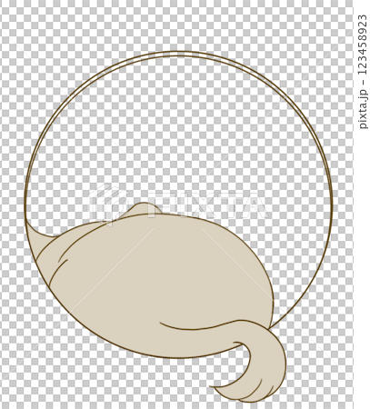 Chinchilla with only its tail sticking out of the hole (beige) 123458923