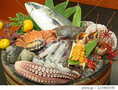 北海道海の幸イメージ　新鮮魚介 123460395