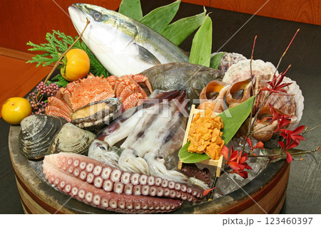 北海道海の幸イメージ　新鮮魚介 123460397
