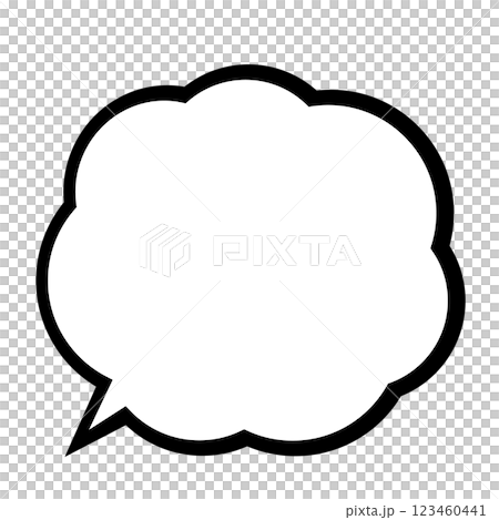 Manga-style speech bubble 1 thick line 123460441