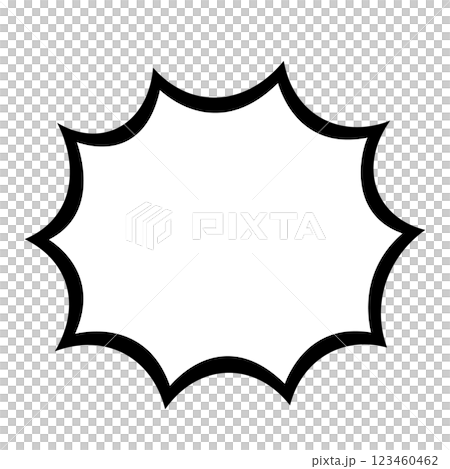 Manga-style speech bubble 5 thick lines 123460462